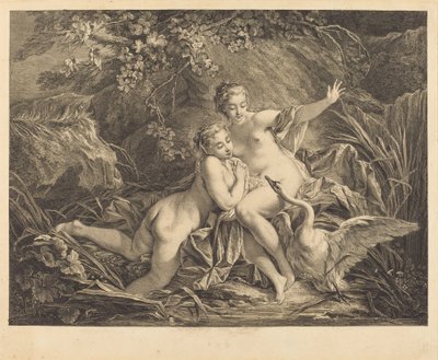 Júpiter y Leda de William Wynne Ryland after François Boucher