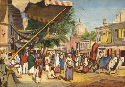 Calle en la parte trasera de la Jama Masjid, Delhi, India de William after Carpenter