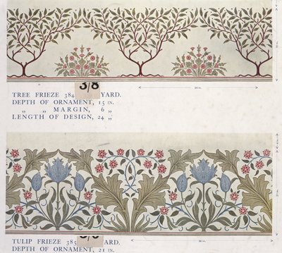 Libro de muestras de papel tapiz, antes de 1917 de William and Company Morris