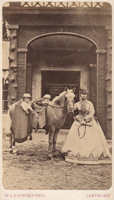 Princesa Alexandra con el Príncipe Alberto Víctor y el Príncipe Jorge de William and Daniel Downey