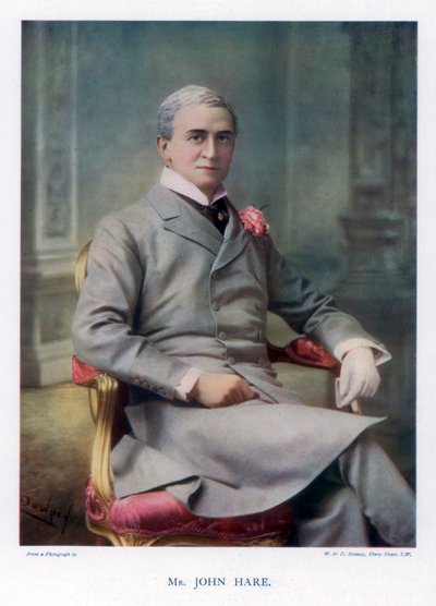 Sir John Hare, actor inglés y gerente del Teatro Garrick de William and Daniel Downey