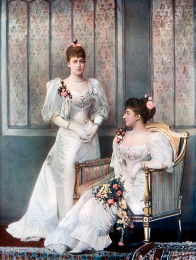 La Princesa Victoria y la Princesa Carlota de Dinamarca, finales del siglo XIX de William and Daniel Downey