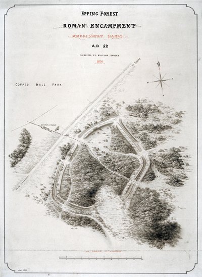 Campamento romano en Epping Forest, Essex de William d