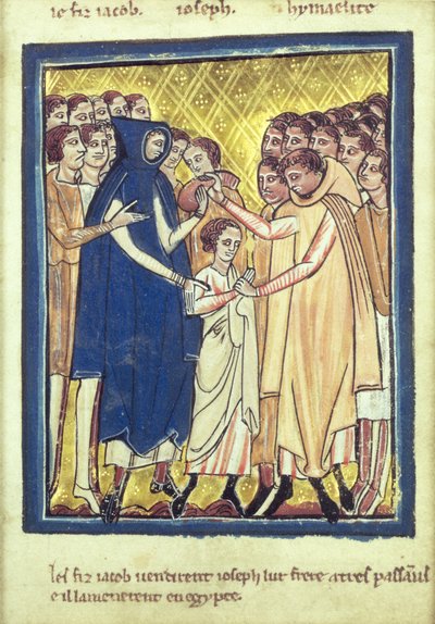 José vendido por sus hermanos, de un libro de Imágenes Bíblicas, c.1250 de William de Brailes  
