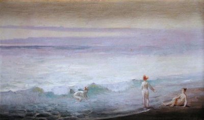 Escena costera con figuras de William de Leftwich Dodge