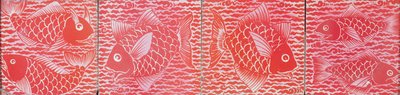 Azulejo con diseño de pez de William de Morgan