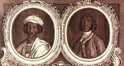 Job, hijo de Solliman Dgiallo, Sumo Sacerdote de Bonda en el país de Foota, África y William Ansah Sessarakoo, hijo de John Bannishee Corrantee Ohinnee, de Anamaboe de William of Bath (after) Hoare
