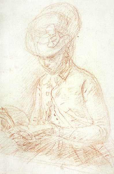 Mujer en traje de montar leyendo de William of Bath Hoare