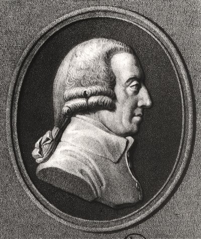 Retrato de un medallón de Adam Smith (1723-90) de William the Younger Holl