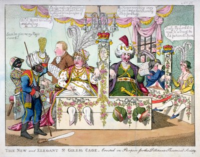 La nueva y elegante jaula de St Giles, 1802 de Williams