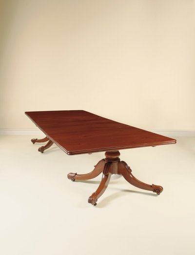 Mesa de comedor de dos pedestales gemelos George IV irlandesa, c.1825 de Williams and Gibton (attr. to) Mack