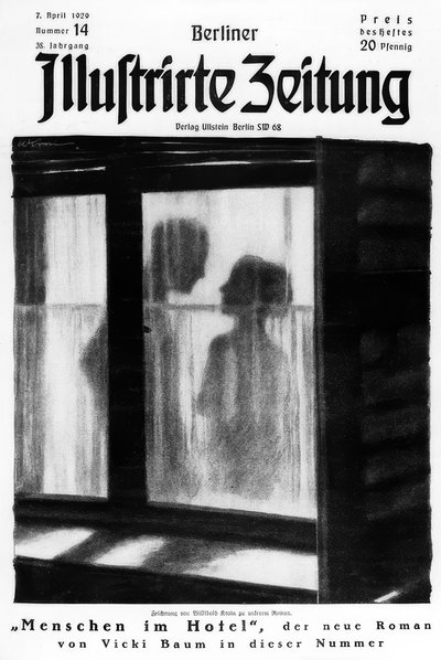 V.Baum / Gente en el hotel / Ilustración de portada de Willibald Krain
