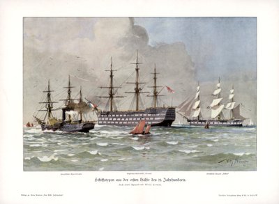 Tipos de barcos de la primera mitad del siglo XIX, 1900 de Willy Stöwer