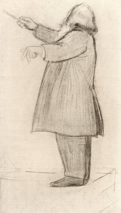 Johannes Brahms (1833-1897) Compositor, director de orquesta alemán (dibujo) de Willy von Beckerath