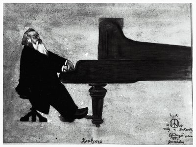 El compositor alemán Johannes Brahms (Hamburgo) de Willy von Beckerath