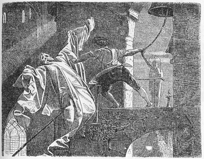 La historia del joven que salió a aprender lo que era el miedo (xilografía) de Willy von Beckerath
