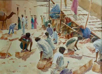 392 Reconstrucción de las murallas - canteros de Wilson Clive