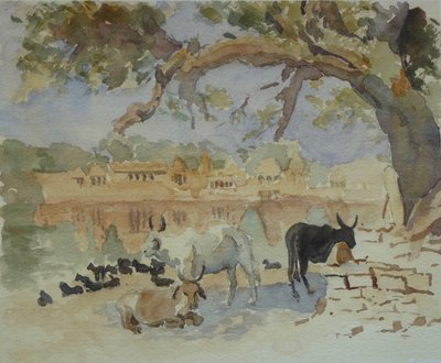 435A Jaisalmer - Gadi Sagar (boceto) de Wilson Clive