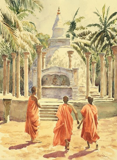 761 Monjes niños visitan Mihintale de Wilson Clive