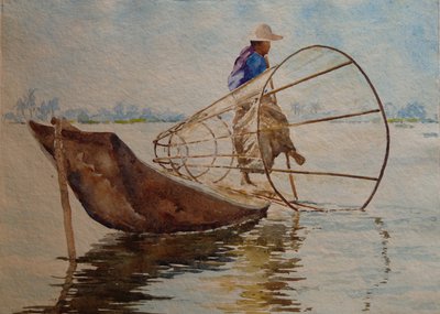 916 Remero de pierna, Lago Inle de Wilson Clive