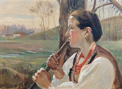 Chica con Rastrillo, c.1914 de Wincenty Wodzinowsky