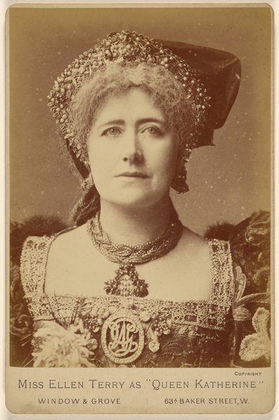 Miss Ellen Terry como "Reina Katherine" de Window and Grove