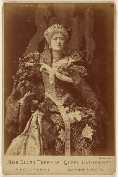 Miss Ellen Terry como "Reina Katherine" de Window and Grove