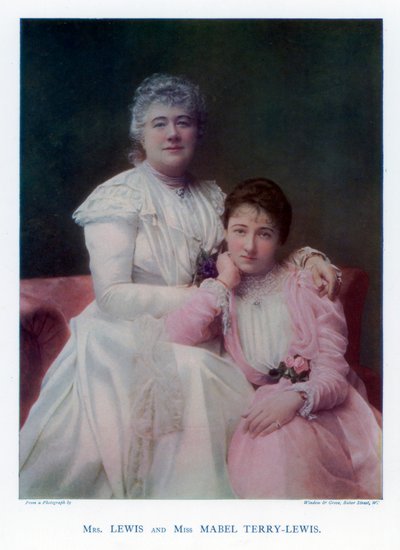 Sra. Lewis Kate Terry y Srta. Mabel Terry-Lewis, actrices británicas, 1901 de Window and Grove