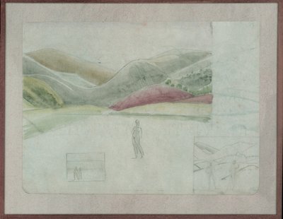 Estudio para Santissima Trinita, c.1924 (lápiz y acuarela sobre papel) de Winifred Knights