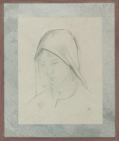 Estudio para el retablo de San Martín, c.1928 (lápiz sobre papel) de Winifred Knights