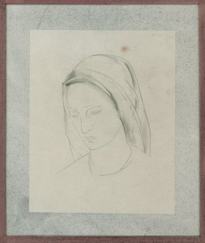 Estudio para el retablo de San Martín, c.1928 (lápiz sobre papel) de Winifred Knights