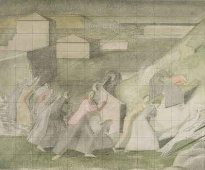 Estudio para el diluvio de Winifred Knights
