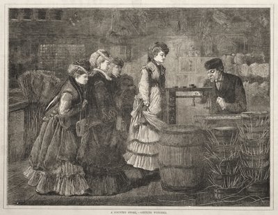 Una tienda rural, pesando la mercancía de Winslow Homer