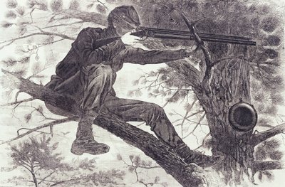 Un francotirador en servicio de piquete de Winslow Homer