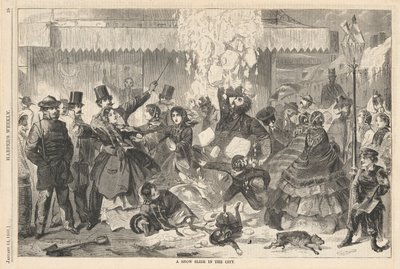 Un tobogán de nieve en la ciudad, de Harper de Winslow Homer