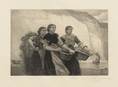 Una voz desde los acantilados, grabado por James David Smillie de Winslow Homer