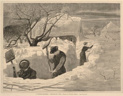 A Winter Morning--Shovelling Out, de Every Saturday, 14 de enero de 1871 de Winslow Homer