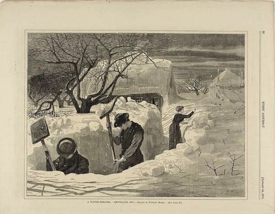 Una mañana de invierno sacando la pala de Winslow Homer