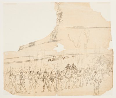 Una columna de infantería en marcha de Winslow Homer