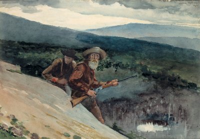 Caza de Osos, Roca Prospect, 1892 de Winslow Homer