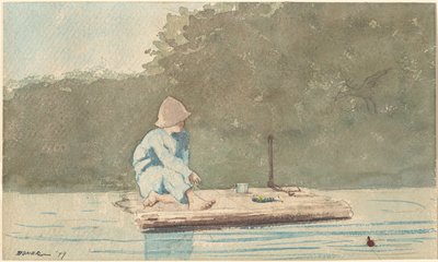 Niño en una balsa de Winslow Homer