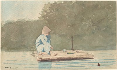 Niño en una balsa de Winslow Homer