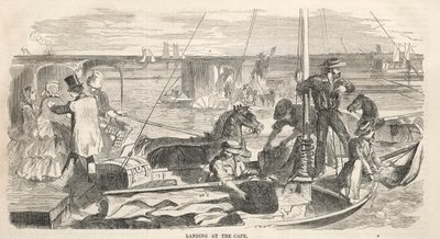 Bocetos de la reunión del campamento: Desembarco en el Cabo, 1858 de Winslow Homer