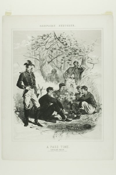 Bocetos de campaña: A Pass Time - Descanso de la Caballería de Winslow Homer