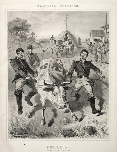 Bocetos de campaña: búsqueda de provisiones de Winslow Homer