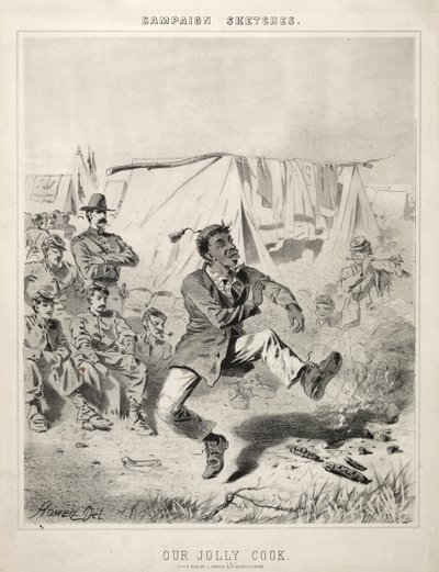 Bocetos de campaña: Nuestro alegre cocinero, 1863 de Winslow Homer