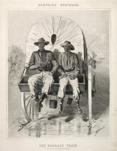 Bocetos de campaña: El tren de equipajes, 1863 de Winslow Homer