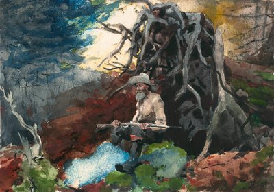 Fogata, Adirondacks de Winslow Homer