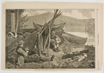 Acampada en las montañas Adirondack de Winslow Homer
