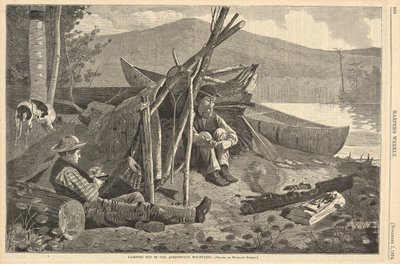 Acampando en las montañas Adirondack, de Harper de Winslow Homer